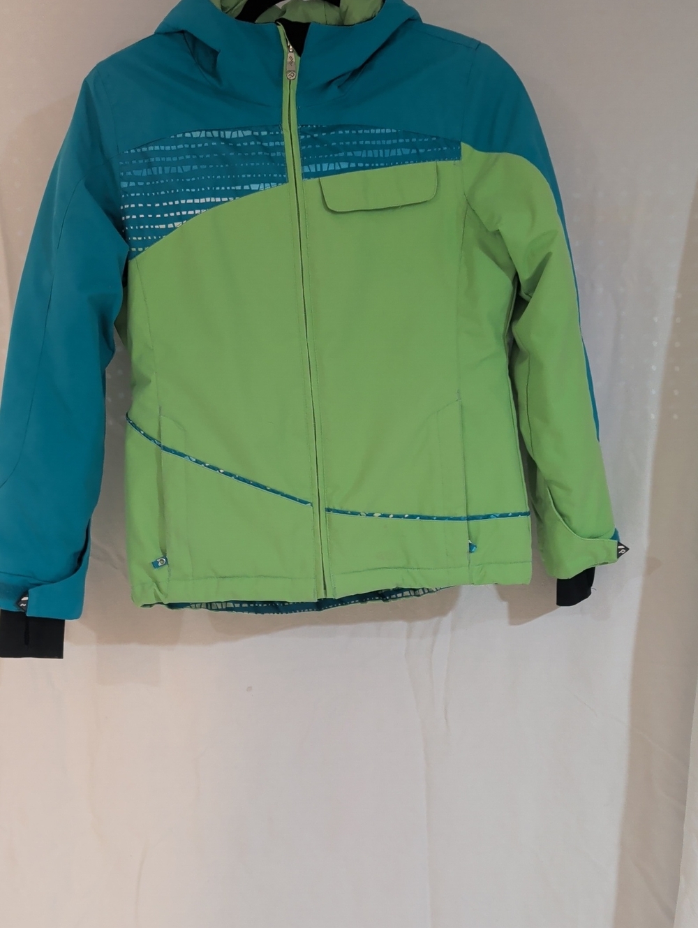 Kids' Teal and Lime Ski/Snow Board Jacket